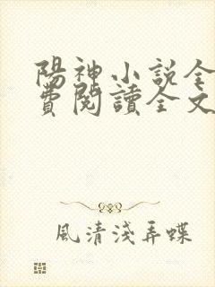 阳神小说全文免费阅读全文封面