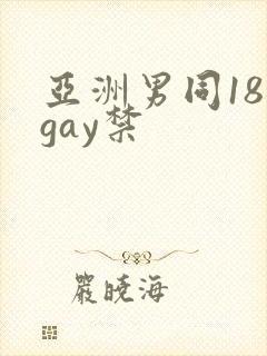 亚洲男同18 gay禁封面