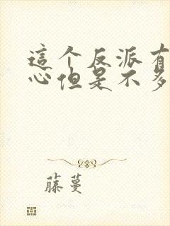 这个反派有点良心但是不多txt下载