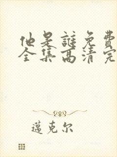 他是谁免费观看全集高清完整版