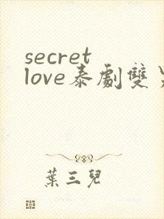 secret love泰剧双男主