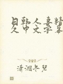 日韩人妻精品久久中文字幕