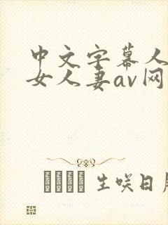 中文字幕人妻熟女人妻av网