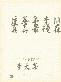度华年李川和秦真真最后在一起了吗封面