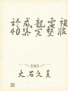 于成龙电视剧全40集完整版