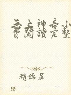 无上神帝小说免费阅读完整版封面