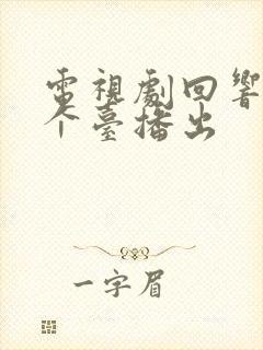 电视剧回响在哪个台播出