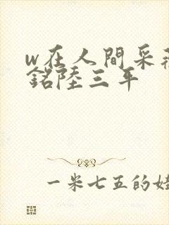 w在人间采薇阿铭陆三平