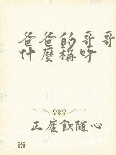 爸爸的哥哥我叫什么称呼