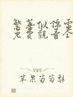 繁华似锦电视剧免费观看全集策驰