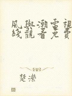 风与潮电视剧在线观看免费版封面