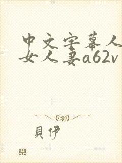中文字幕人妻熟女人妻a62v