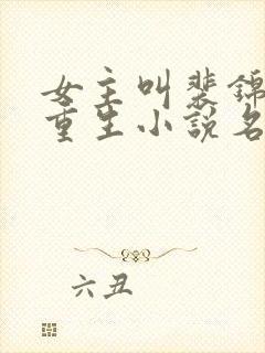 女主叫裴锦宁的重生小说名字封面