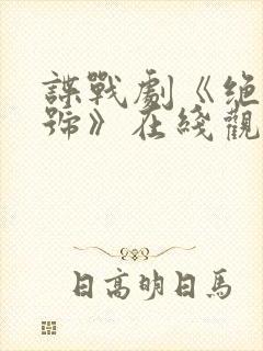 谍战剧《绝密暗号》在线观看