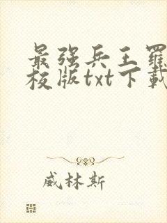 最强兵王罗铮精校版txt下载