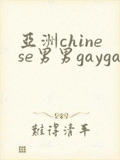亚洲chinese男男gaygay封面