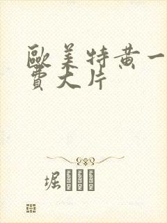 欧美特黄一级免费大片