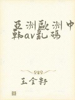 亚洲欧洲中文日韩av乱码