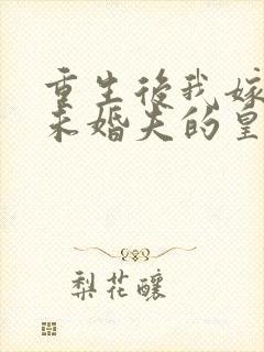 重生后我嫁给了未婚夫的皇叔小说