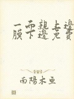 一面亲上边一面膜下边免费阅读