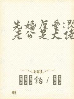 先婚厚爱:闪婚老公是大佬