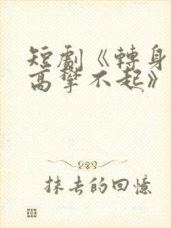 短剧《转身后你高攀不起》在线看封面