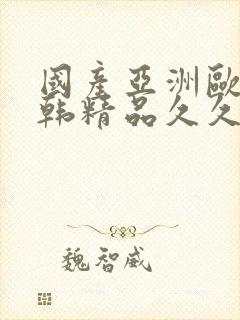 国产亚洲欧美日韩精品久久封面