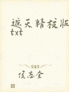 遮天精校版全本txt