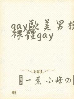 gay欧美男模裸体gay