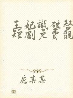 王妃识破替身局短剧免费观看