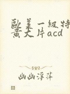 欧美一级特黄特黄大片acd