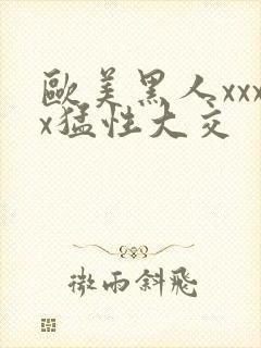 欧美黑人xxxx猛性大交封面