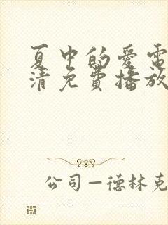 夏中的爱电影高清免费播放