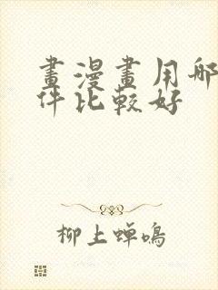 画漫画用哪个软件比较好