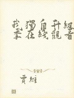 我独自升级第二季在线观看全集免费播放