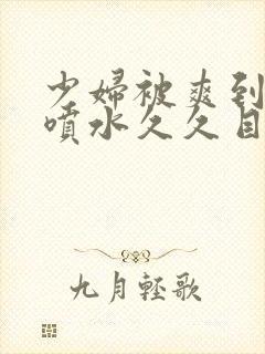 少妇被爽到高潮喷水久久目像封面