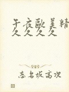 午夜欧美精品久久久久久