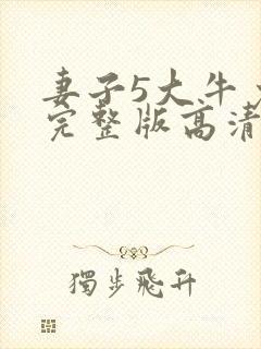 妻子5大牛免费完整版高清韩剧