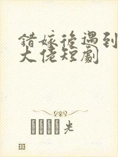 错嫁后遇到顶级大佬短剧