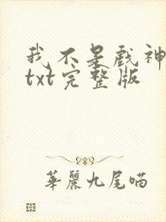 我不是戏神小说txt完整版