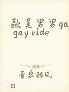 欧美男男gay gay vide