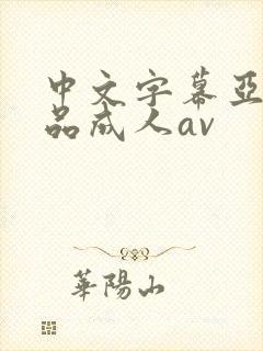 中文字幕亚洲精品成人av封面