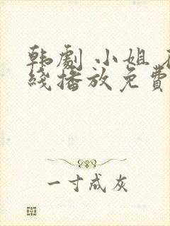 韩剧 小姐 在线播放免费观看封面