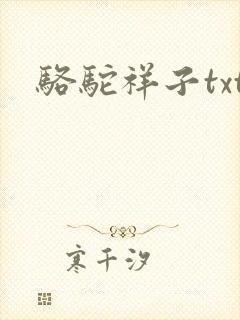 骆驼祥子txt