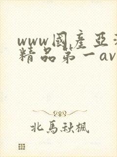 www国产亚洲精品第一av