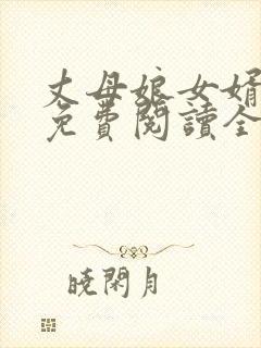 丈母娘女婿小说免费阅读全集