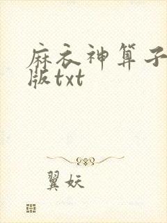 麻衣神算子精校版txt