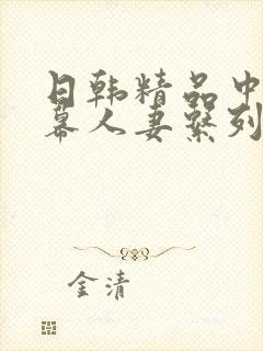 日韩精品中文字幕人妻系列