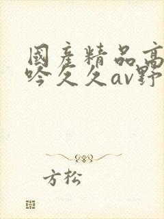 国产精品高潮呻吟久久av野狼封面
