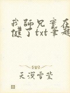 我师兄实在太稳健了txt笔趣阁
